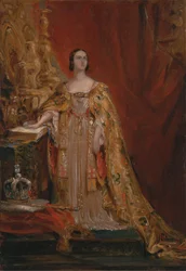 Koningin Victoria legt de kroningseed af, 28 juni 1838