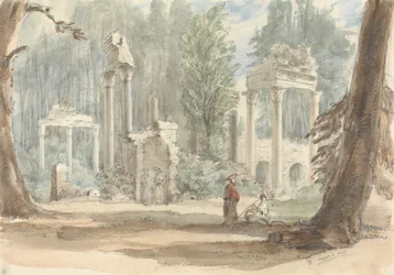 De Ruïnes van Leptis Magna zoals ze Verschijnen in het Koninklijk Park bij Virginia Water