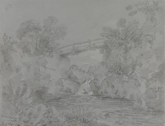 Brug over vijver bij Llanrwst