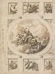 Ontwerp voor een Plafond in Addiscombe: Bacchus en Ariadne