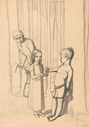 Studie voor De dochter van de houthakker