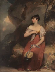 Een Vrouw in een Landschap