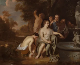 Diana en haar nimfen bij een fontein