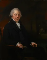 Portret van Matthew Boulton, met een mineraalmonster