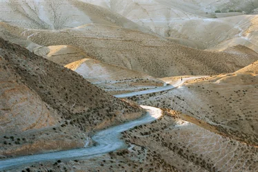 Israël, Judea: Scène van de Judeese Heuvels ten oosten van Jeruzalem, 2022 (foto)