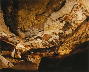 De Mythische Eenhoorn van Lascaux en andere Lascaux schilderingen van meer dan 17.000 jaar geleden