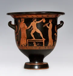Satyr dansend Apulische Krater