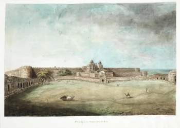 Fort van Agra op afstand van het oosten