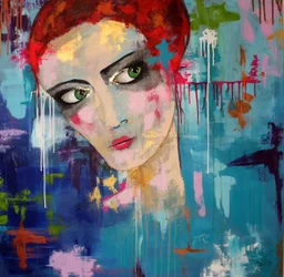 Expressief portret met rood haar