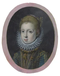 Portret van een meisje uit een adellijke familie, c.1532-1625 (aquarel  lichaamskleur)