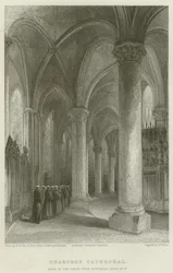 Kathedraal van Chartres, Achterkant van het koor vanuit de noordelijke beuk