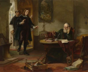 John Milton op bezoek bij Galileo Galilei. 1847