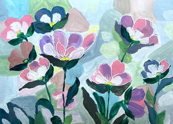 Schilderachtige pastelbloemen