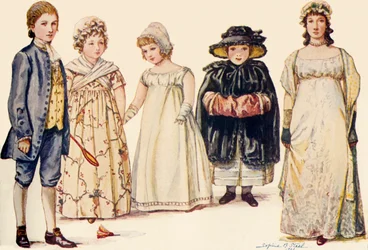 Kinderkleding tijdens de regeerperiodes van koningin Anne, George I, II en III 1702-1790