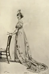 Empire jurk gedragen in Philadelphia, nu in Memorial Hall, 1804, 1903, 1937