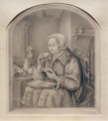 Vrouw die koffie drinkt