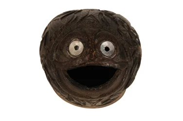 Gesneden kokosnoot spaarpot bugbear, Spaans Koloniaal, ca. 1800