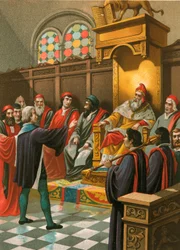 Columbus voor de Senaat in Venetië