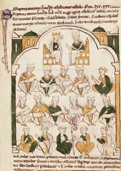 Raad van Toledo, miniatuur in "Primacia de la Iglesia Toledana"