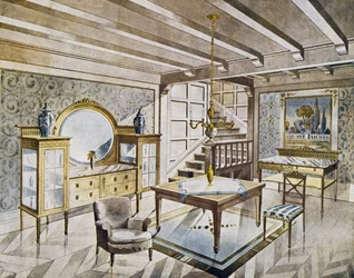 Ontwerp van zitkamers, circa 1900, Spanje, 20e eeuw