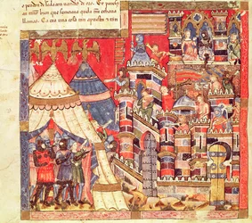 Het Griekse Kamp en de Stad Troje, uit de Codex Benito Santa Mora