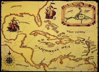 Kaart van de Spaanse Main