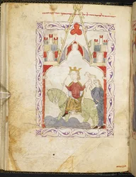Or. 2737, f. 69r, De farao als valkenier, uit de 