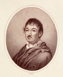 Portret van Leandro Fernández de Moratín (1760-1828), Spaans schrijver. Gravure uit de 19e eeuw. Nationale Bibliotheek van Madrid.