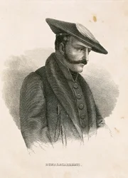 Portret van Tomas Zumalacarregui, figuur uit de Spaanse Onafhankelijkheidsoorlog en Eerste Carlistenoorlog (gravure)