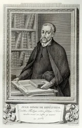 Portret van de Spaanse humanist en religieus Juan Gines de Sepulveda (1490-1573)