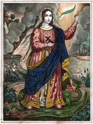 Sint Margaretha van Antiochië (gravure, ca. 1830)