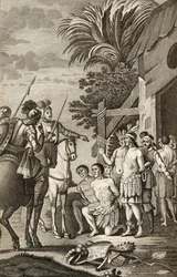 De Spaanse verovering van Chili door Alonso de Ercilla, uit 