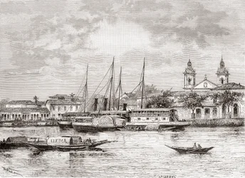 De haven van Manaus, Amazonas Staat, Noord-Brazilië