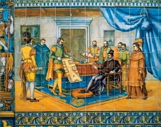 De presentatie van de nieuwe stadsplannen aan koning Filips II van Spanje