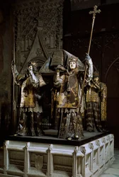 Graf van de ontdekkingsreiziger Christoffel Columbus (Cristoforo Colombo, Cristóbal Colón) (1451-1506). Kathedraal van Sevilla (Catedral de Santa María de la Sede), Spanje