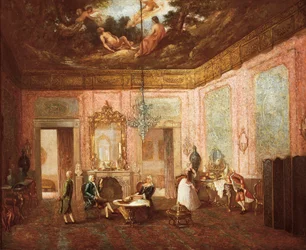 Uitzicht vanuit het interieur van een kasteel in Valencia. Anoniem schilderij. 19e eeuw. Valencia. Museum voor Schone Kunsten San Pio V.