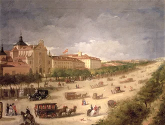 Uitzicht op de Calle de Alcala, Madrid