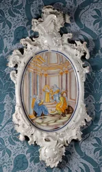 Wandplaat, Alcora Keramiekfabriek, c.1750