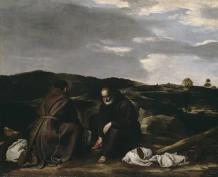 Twee monniken in een landschap, c.1645
