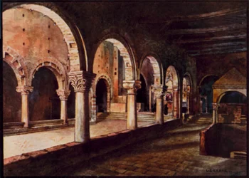 Italiaanse Kathedralen: Toscanella, uitzicht over het schip van San Pietro