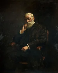 Portret van wethouder G J Johnson