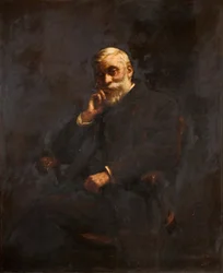 Portret van wethouder G J Johnson 1826-1912, 1895