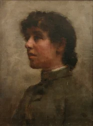 Portret van Elizabeth Forbes, de vrouw van de kunstenaar