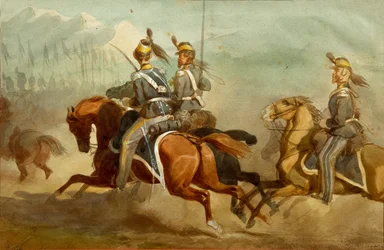 Cavalerie, Illustratie door Stanislao Grimaldi del Poggetto