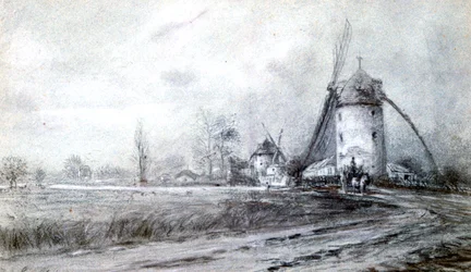 Landschap met Windmolen