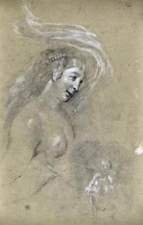 Studie van profiel van vrouw