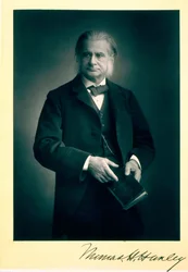 Professor Thomas H. Huxley (1825-95), bioloog, portretfoto