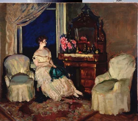 In de kamer.