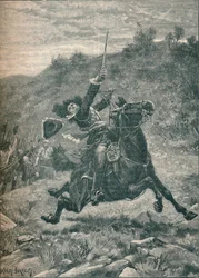 Laatste aanval van Burggraaf Dundee bij de Slag om Killiecrankie, Schotland, 1689 1905