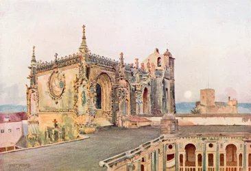 Het Christusklooster, Thomar (kleurenlitho)